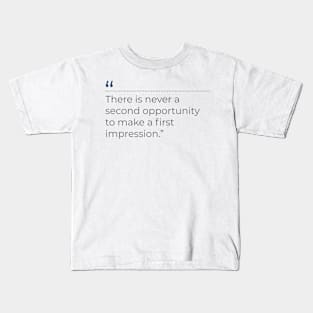 The witcher quote on first impressions Kids T-Shirt